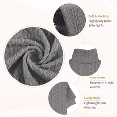 Jamktepat dog sweater turtleneck grey neck-detail shows snug, warm collar