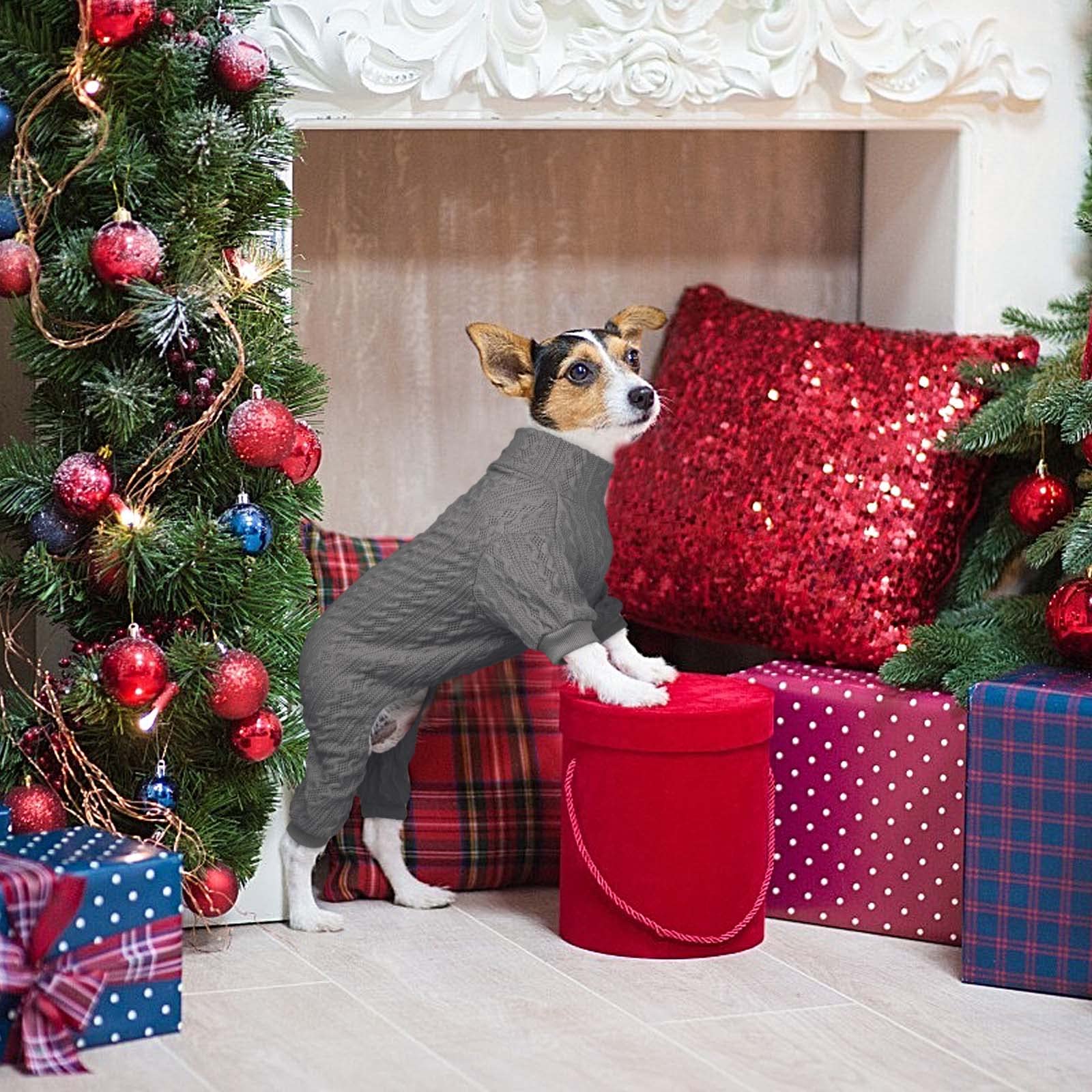 Jamktepat dog sweater turtleneck grey packaging shows easy care and storage guidance