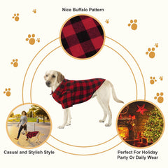 Jamktepat plaid dog shirt back detail with durable stitching