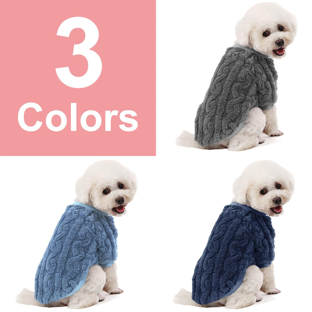 JAMPAYANG three-pack dog sweaters grey side view demonstrates versatile style for small pets