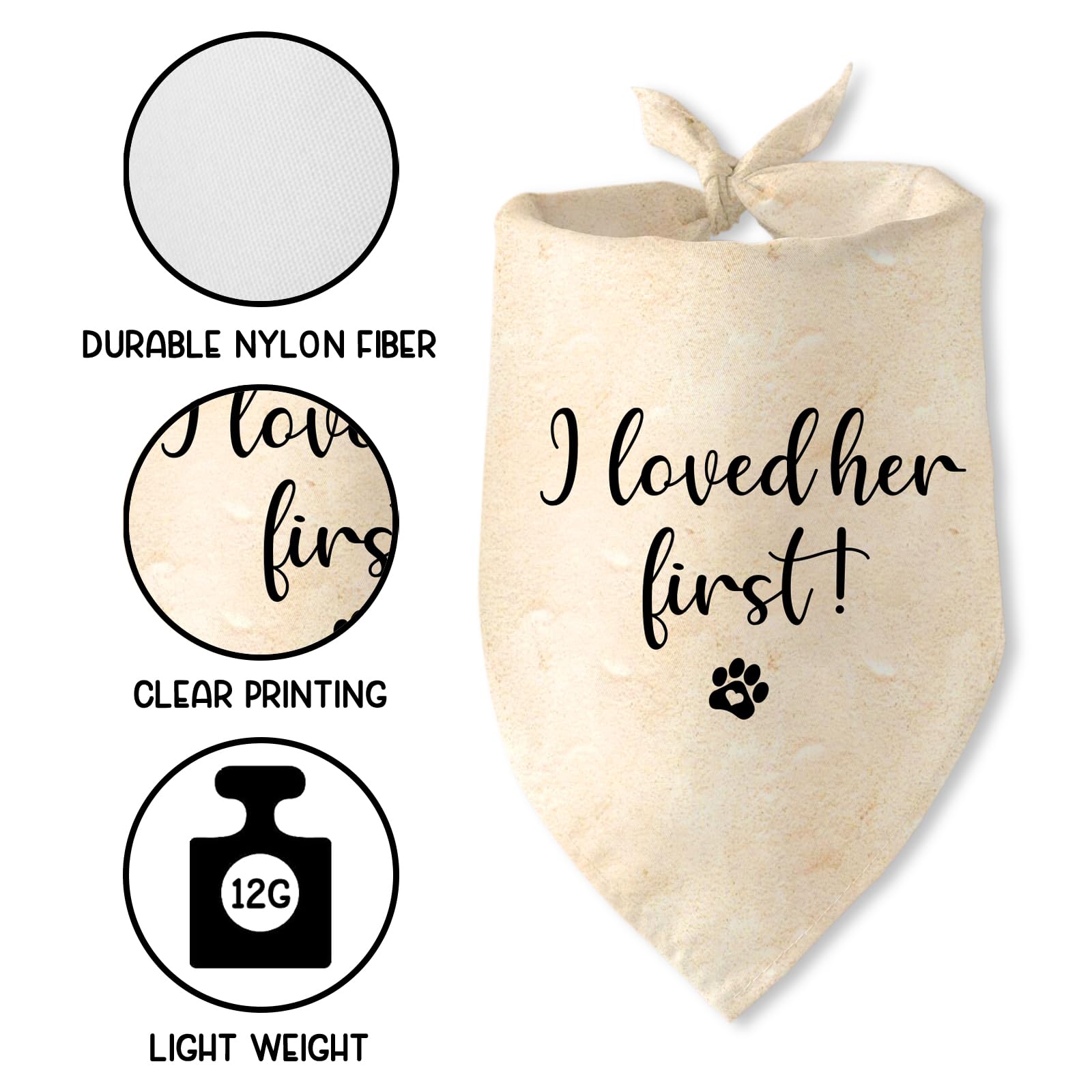Jamuruwt wedding party dog bandana worn on pup during celebrations and decor