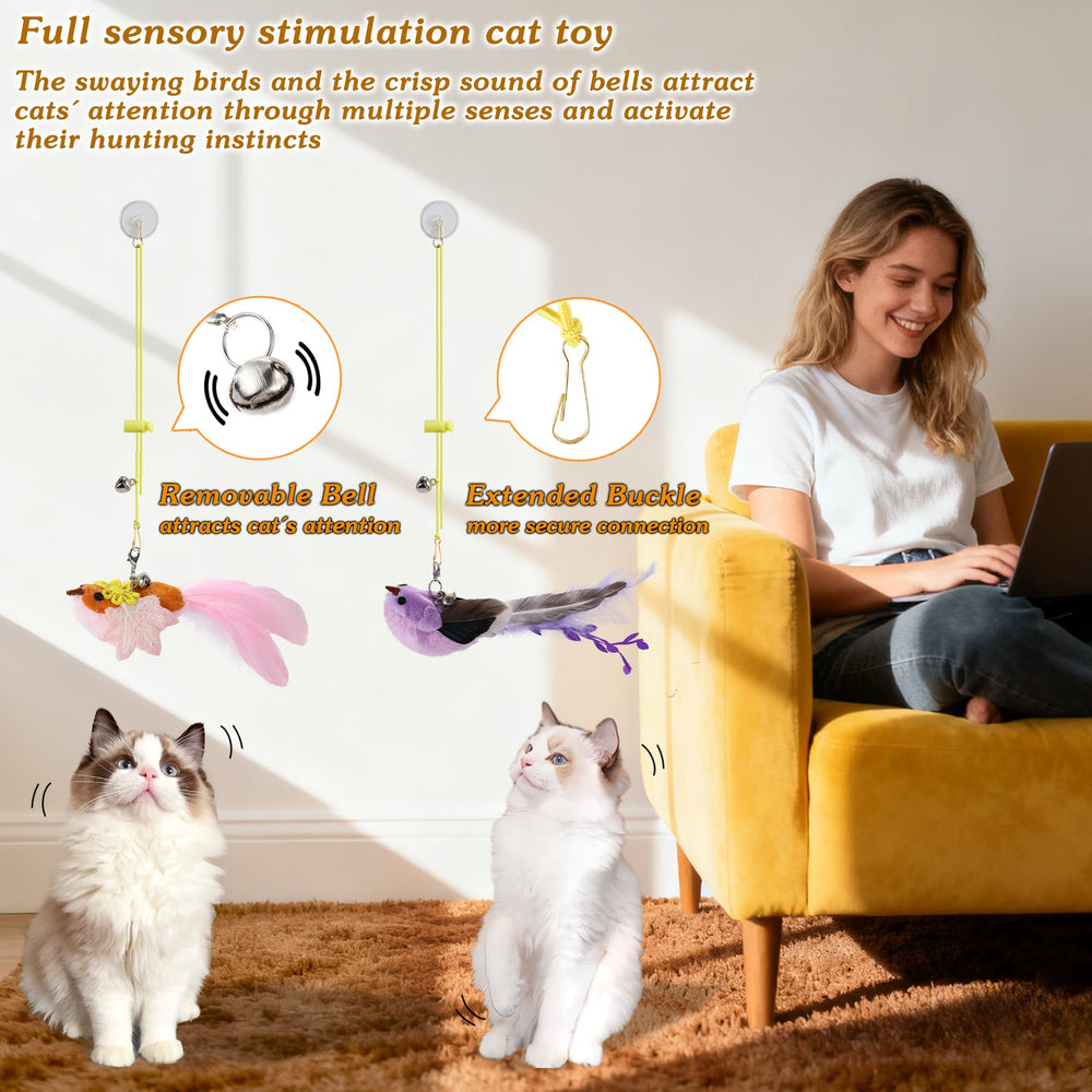 Janbenty extendable cord with clip enables versatile hanging placements.