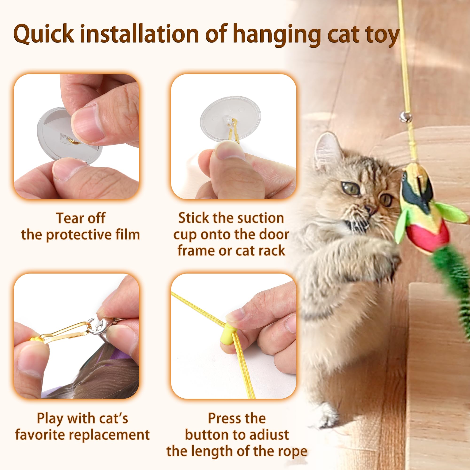 Janbenty hanging cat toy under doors setup for varied thrills.