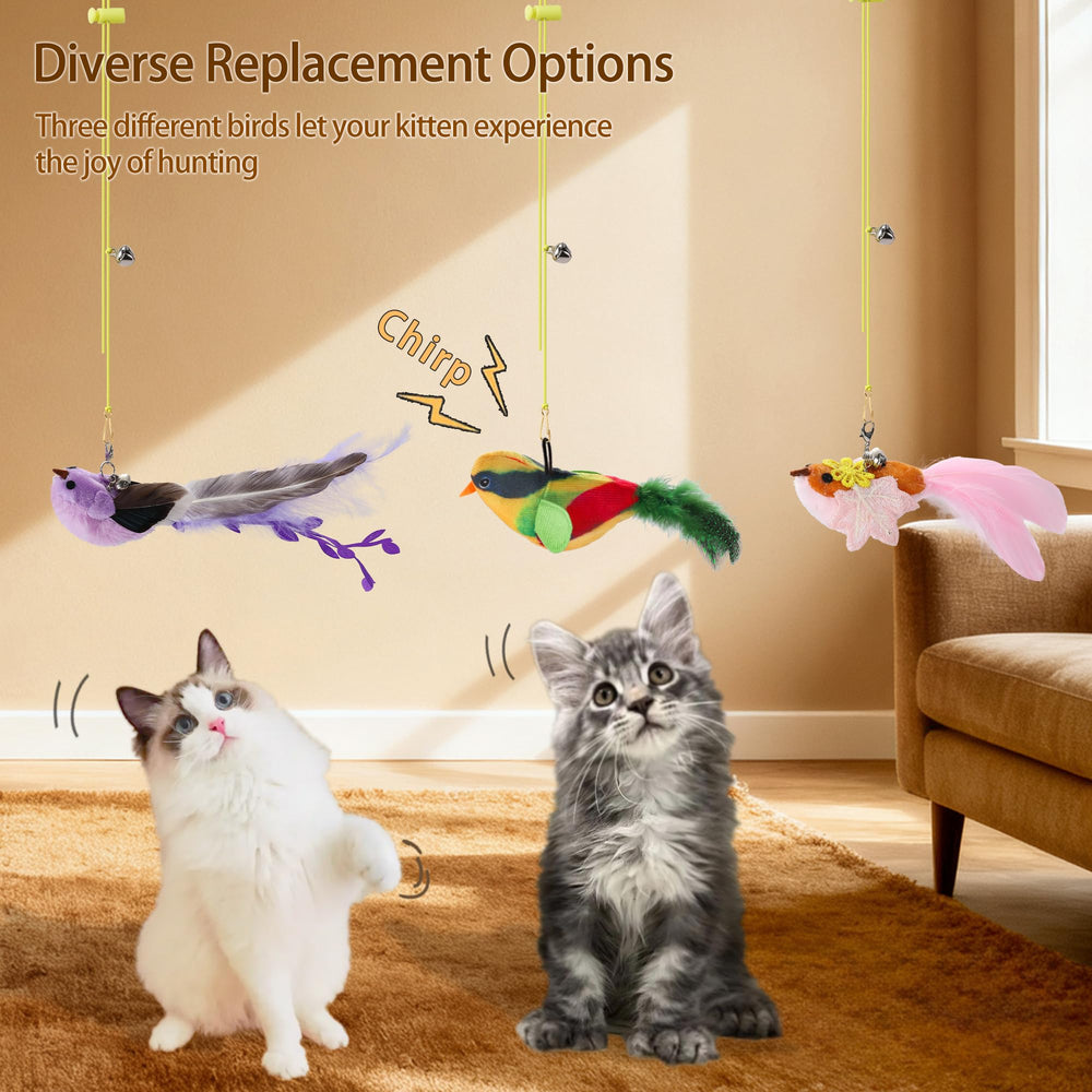 Janbenty replacement feather bird toy 2 keeps ongoing fluttering fun.