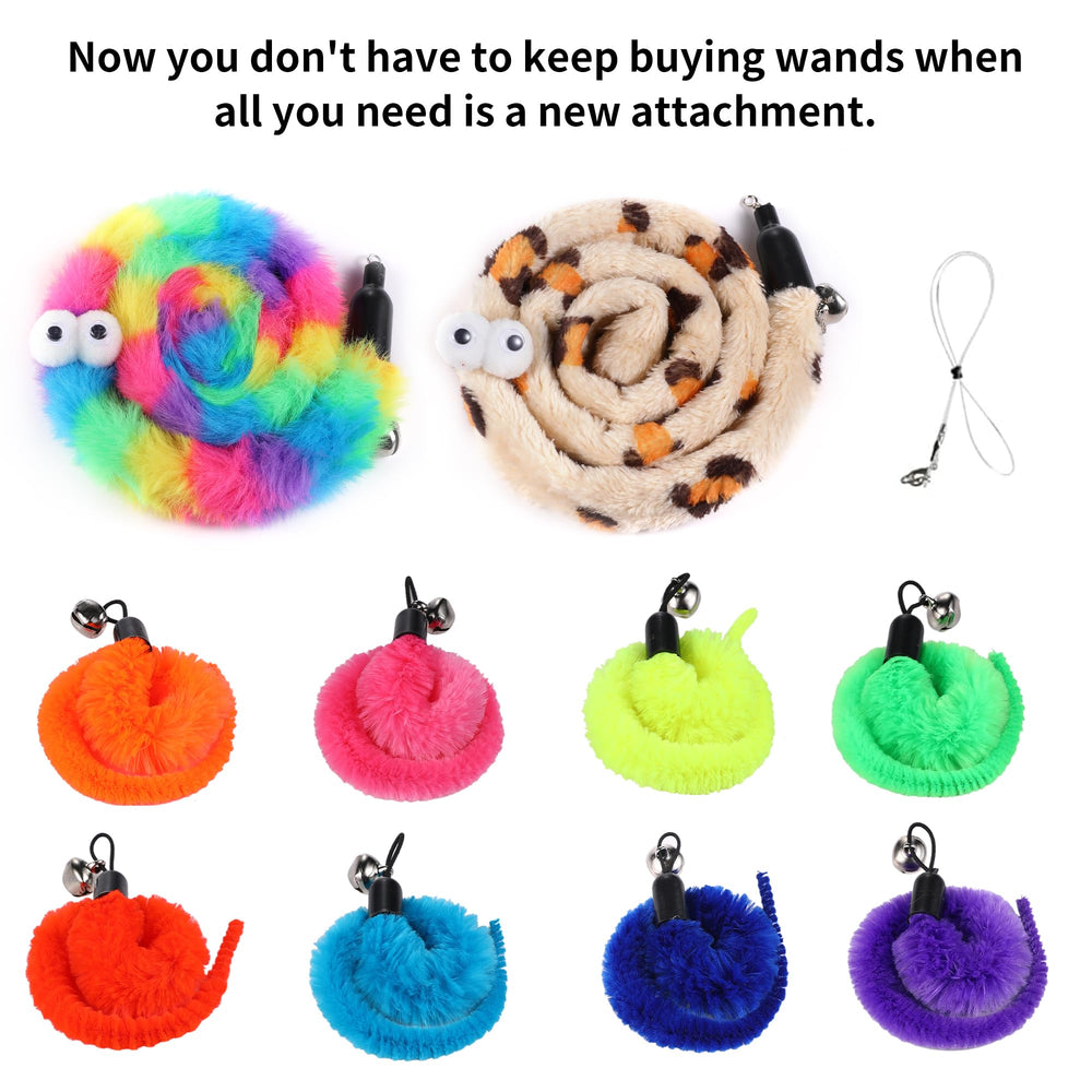 Janbenty replacement rope for cat wand demonstrates easy attachment for continuous play.