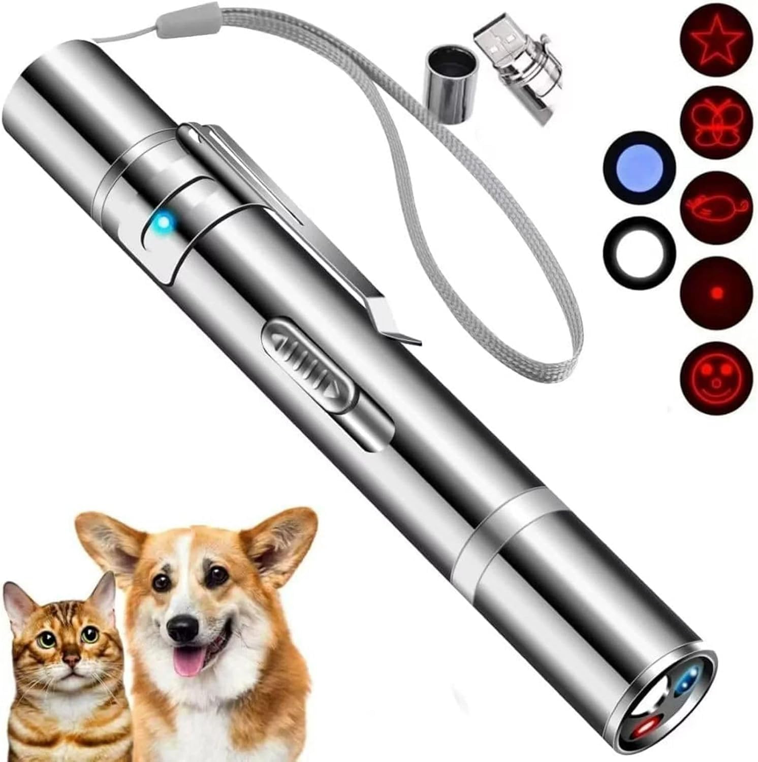 JANHER laser pointer compact design for portable pet play.