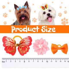 Janinka butterfly-style dog hair bows ideal for festive grooming and photos.