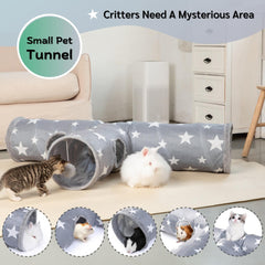 JanYoo Bunny Tunnel Star side openings emphasize multi-entry fun and social play for small pets