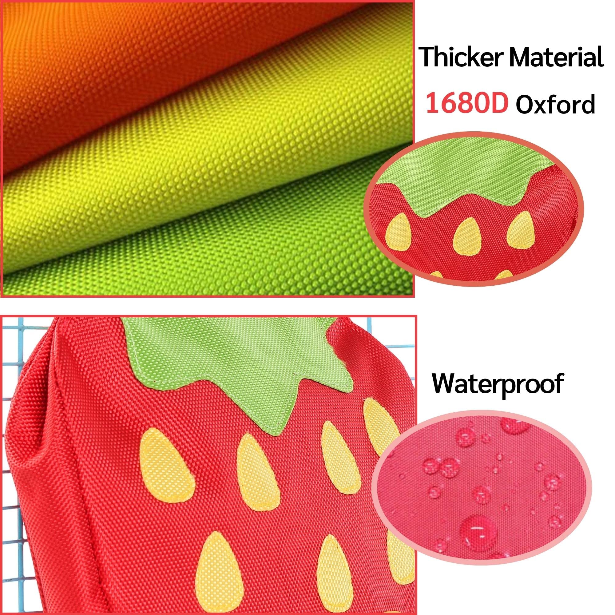 JanYoo hay feeder bag close-up highlights 1680D Oxford cloth for durability