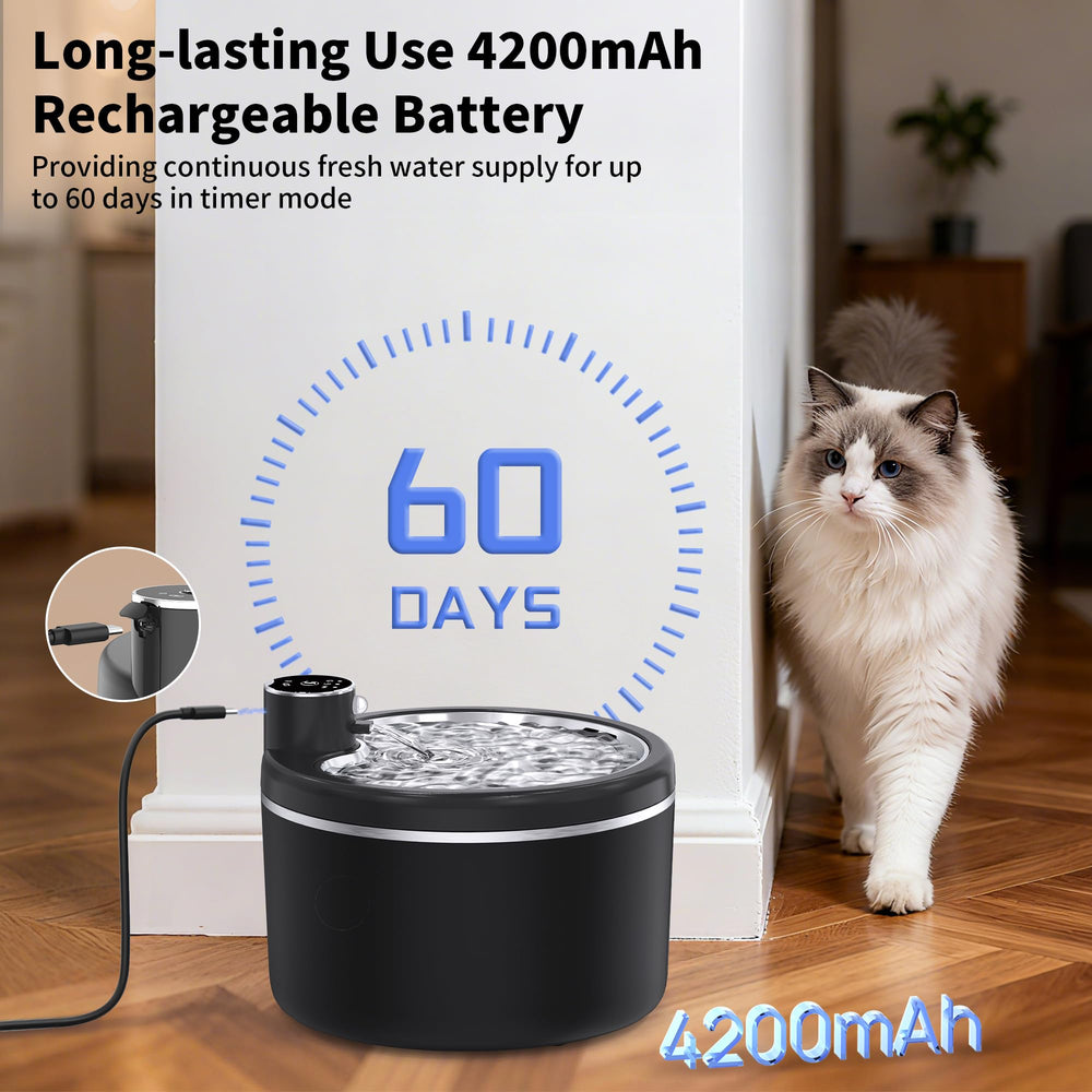 Jaojcoe ultra-quiet pump keeps peace and steady hydration with minimal noise.