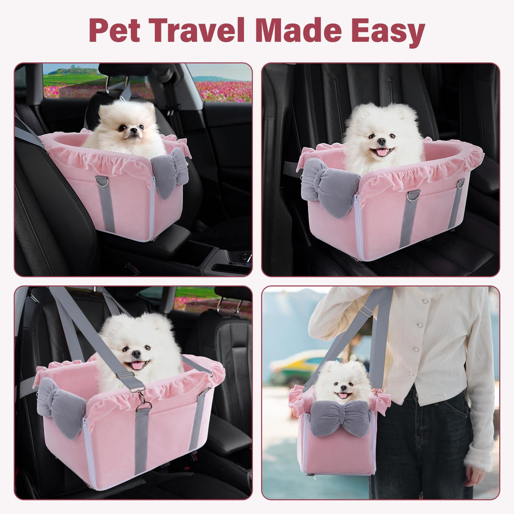 Jaoul travel booster pet seat in compact portable form