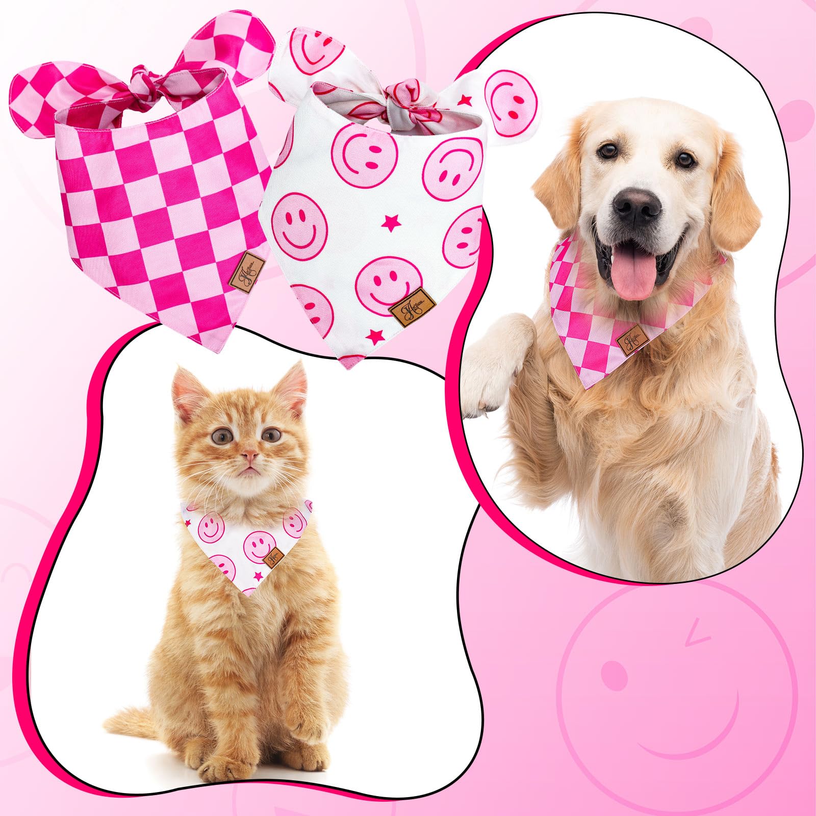 JarThenaAMCS adjustable bandana ends demonstrate easy fit for medium dogs.