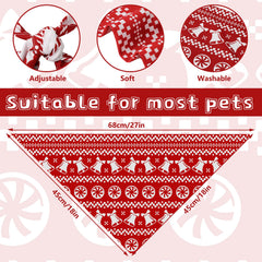 JarThenaAMCS double-sided Christmas bandana showing bells and candy canes for playful style.