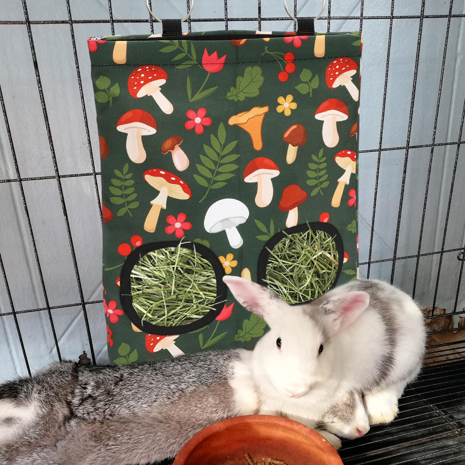 JarThenaAMCS rabbit guinea pig hay dispenser suitable for multiple small pets.