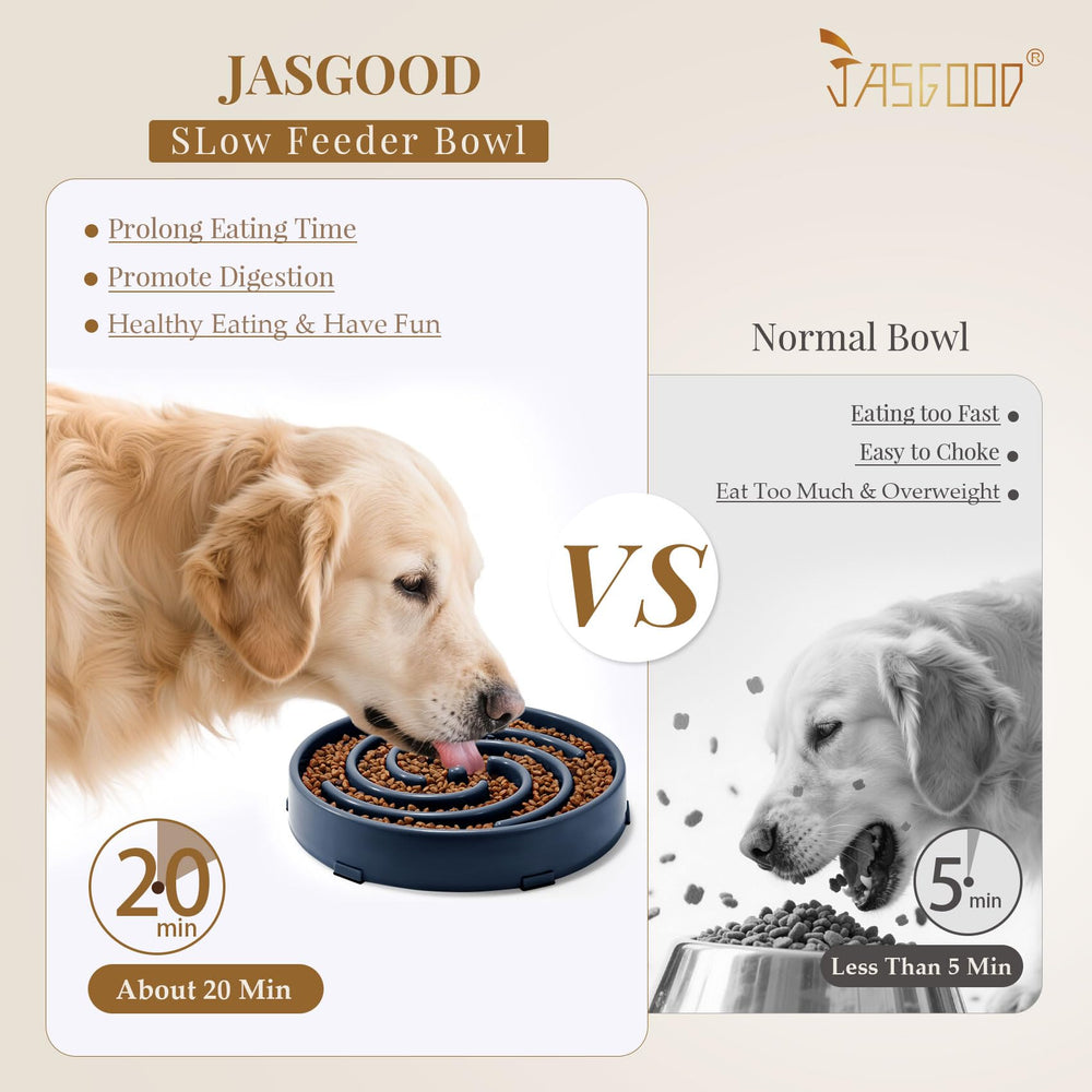 JASGOOD laberinto espiral diseño promueve ritmo de comida más controlado.