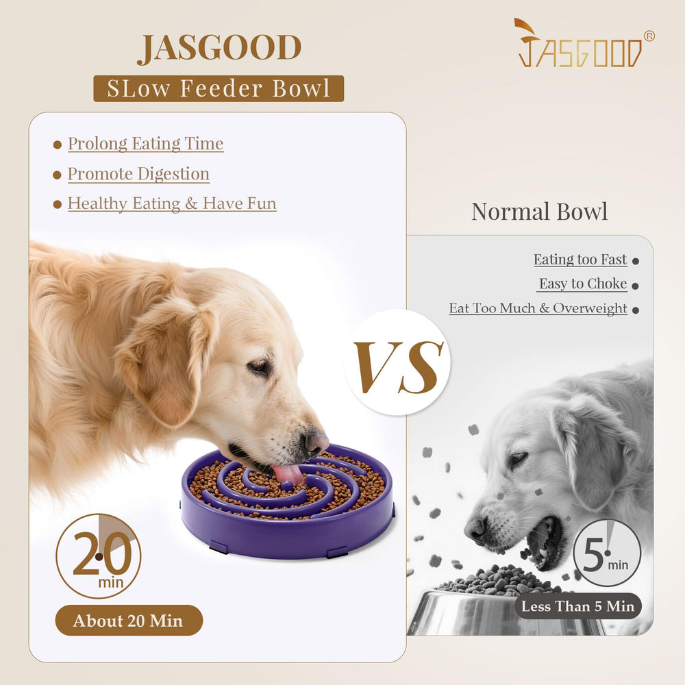 JASGOOD anti-slip base keeps the bowl steady during meals for calmer dining