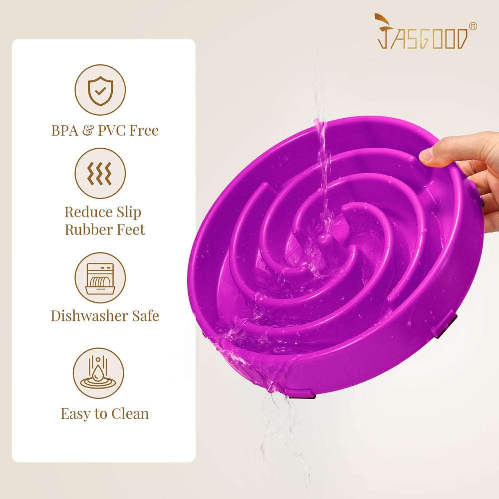 JASGOOD bowl dimensions show 24.4 cm diameter for medium and large dogs.