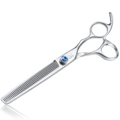JASON 7in thinning scissor blade close for precise blending around faces