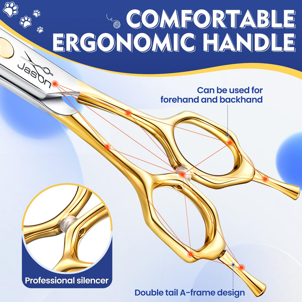 JASON curved chunker scissors 19-teeth design delivers smooth, even cuts.