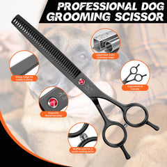 Jason thinning scissor anti-rust coating for durable grooming performance.