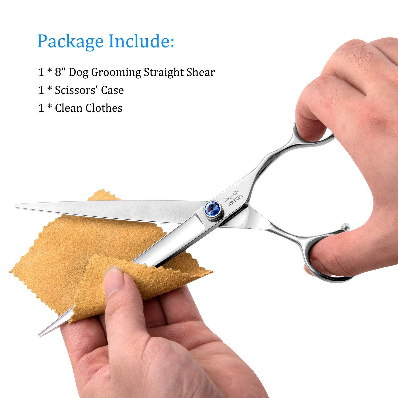JASON premium 440c steel scissors close-up highlights durable professional tool