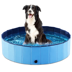 Jasonwell foldable dog pool folded compactly for storage and travel