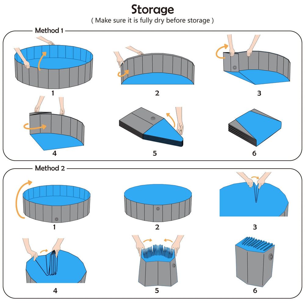 Jasonwell foldable dog pool backyard-use with pups and kids nearby