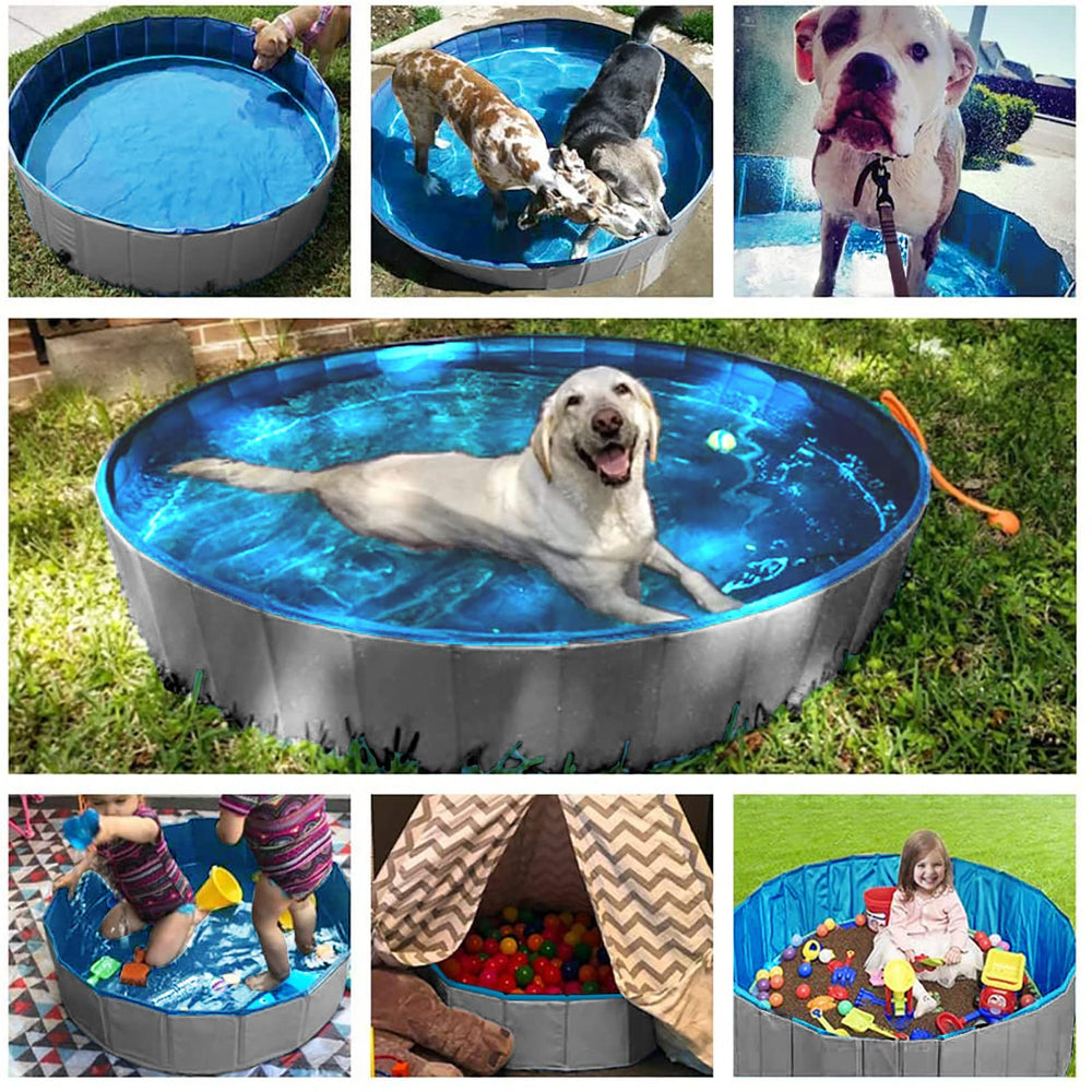 Jasonwell foldable dog pool folded compact for easy storage