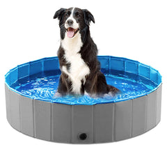 Jasonwell foldable dog pool setup demonstrates quick backyard assembly for playtime.