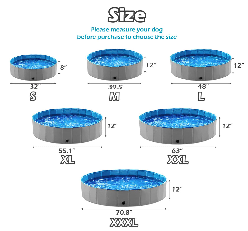 Jasonwell foldable dog pool water-filled in outdoor setting ready for pets