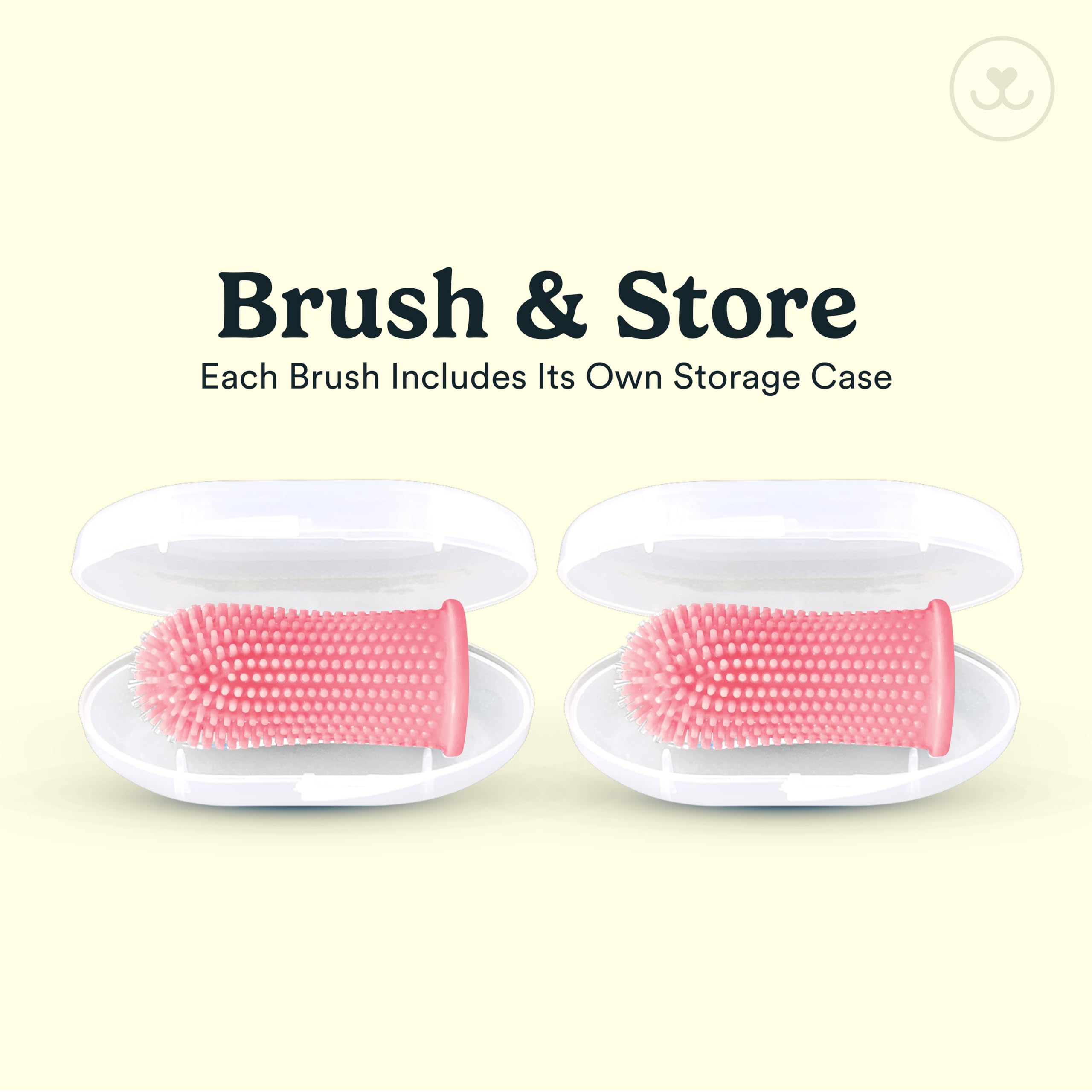Jasper one-size finger-fit design stays secure during brushing.