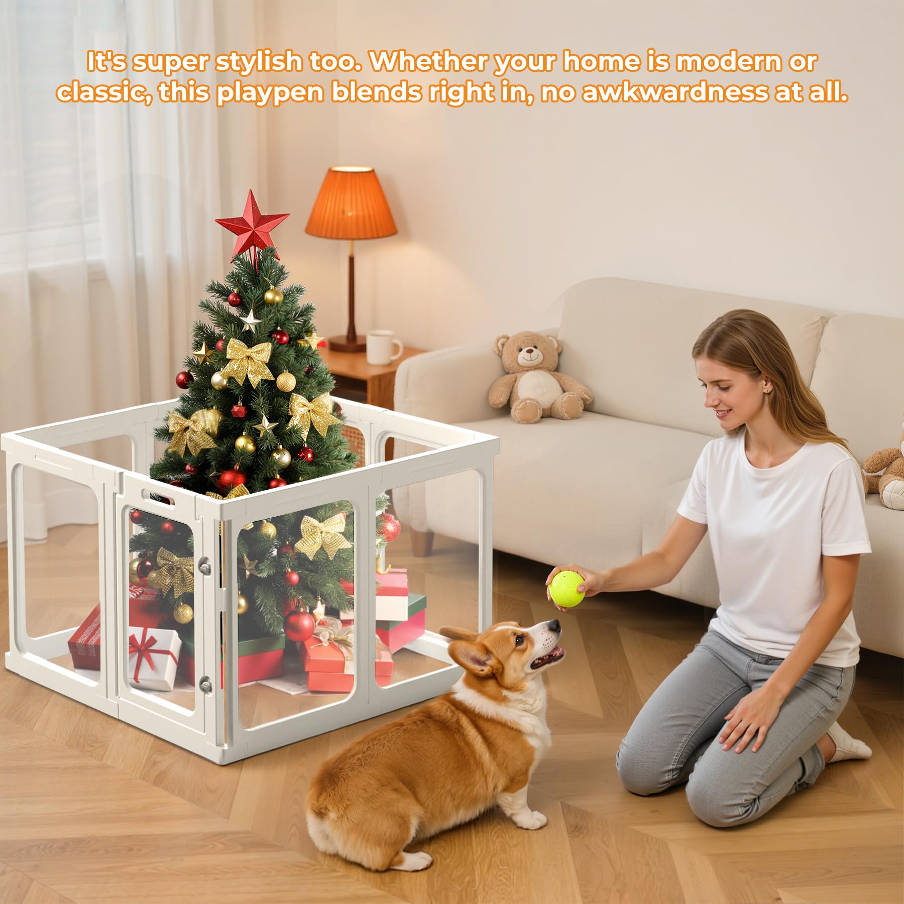 Jatindear multi functional pet enclosure supports indoor play and training