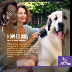 Fluffy coat after Jatisse dry shampoo use shows softness and shine.