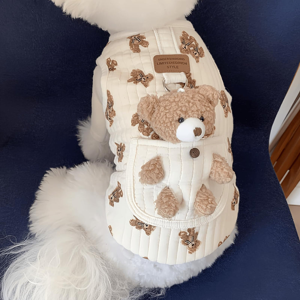 Jatmira all-season pullover on dog, suitable for year-round wear.