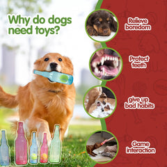 Jatmira dog toy tennis ball in bottle blue medium dog chewing action for boredom relief