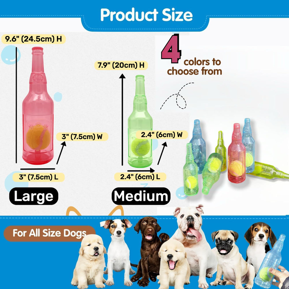 Jatmira dog toy tennis ball in bottle blue medium thickened rubber detail highlights chew-resistance