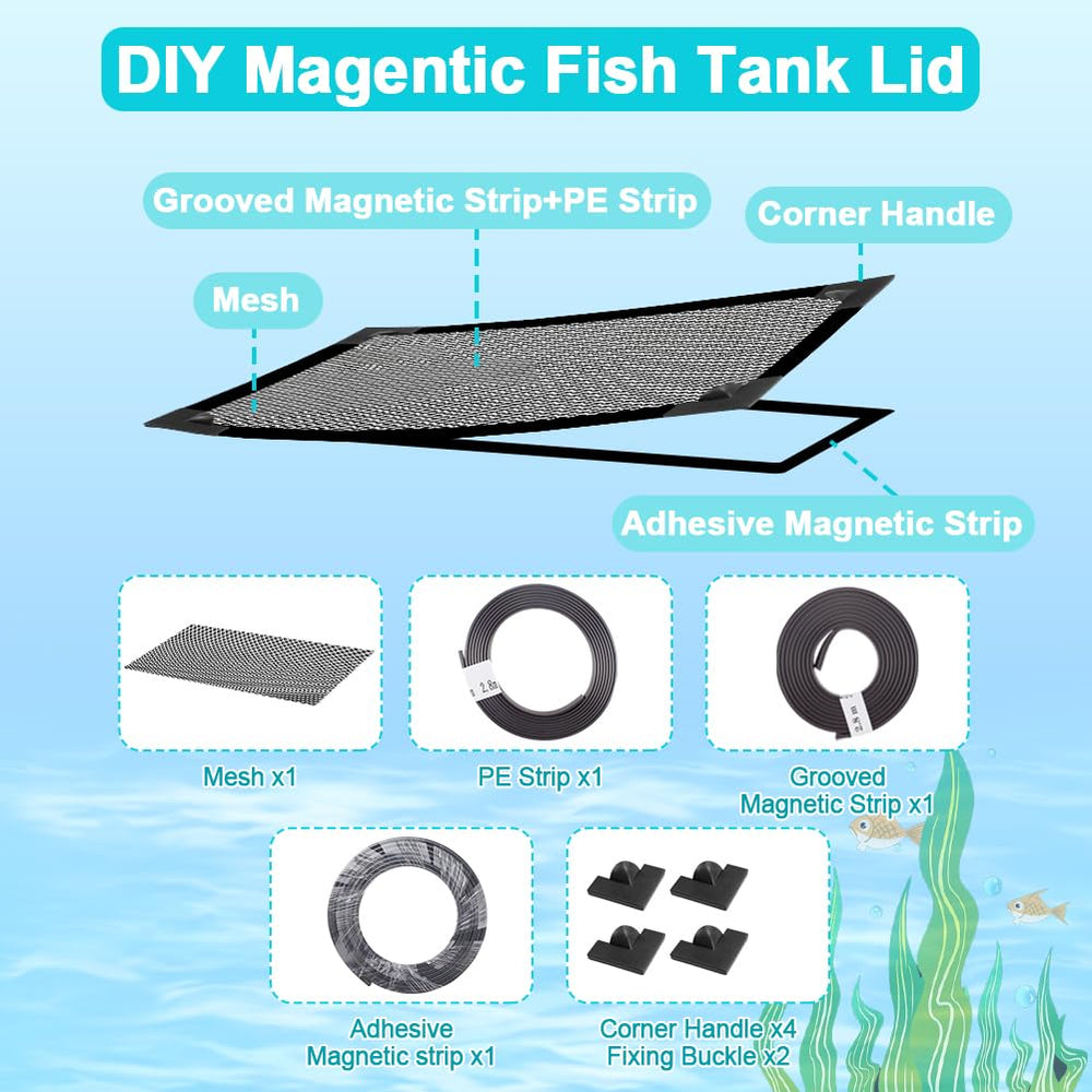 Jaxbo magnetic lid installed on square tank demonstrates anti-jumping protection.