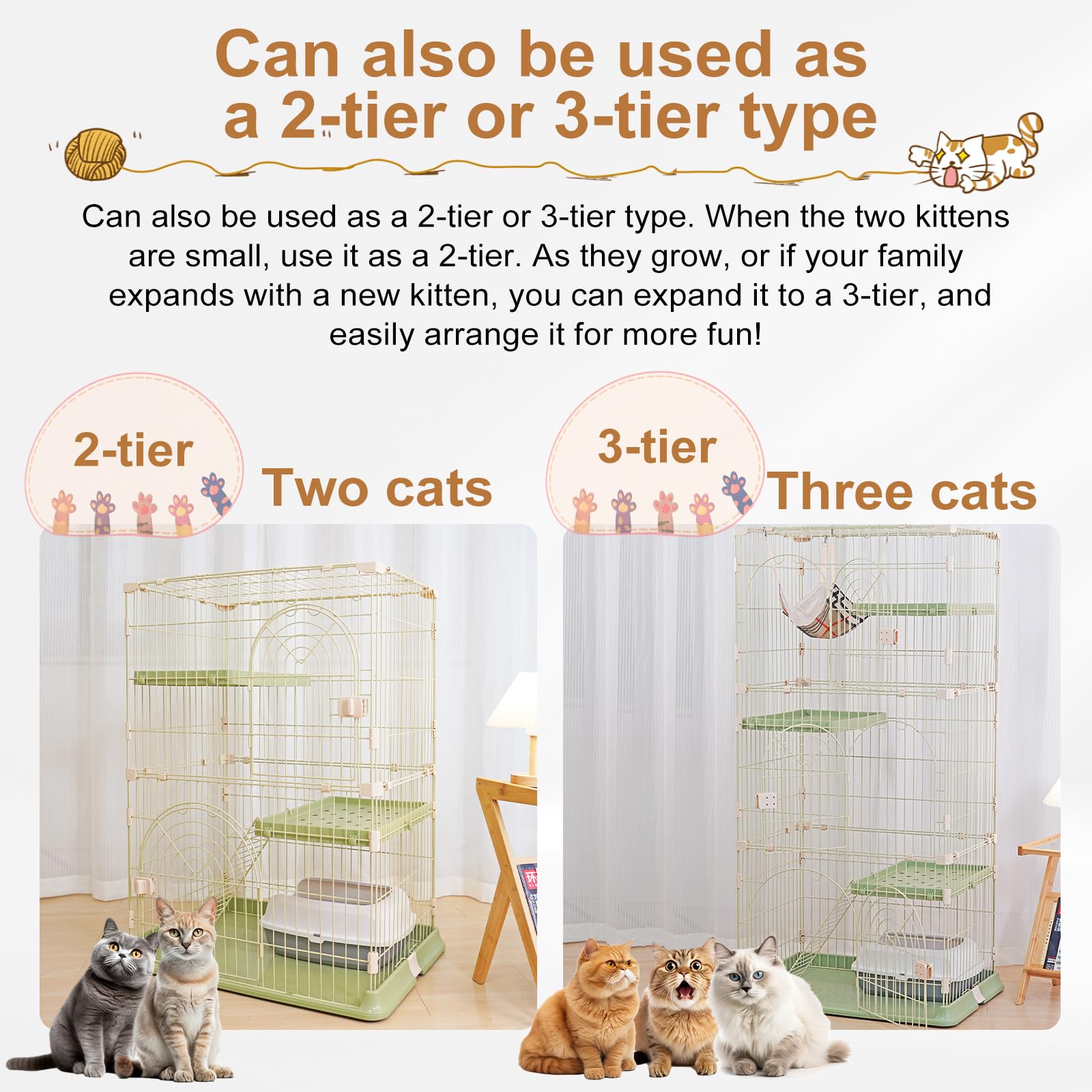 JaxSteam cat cage measures 30x20x35 inches for compact spaces.