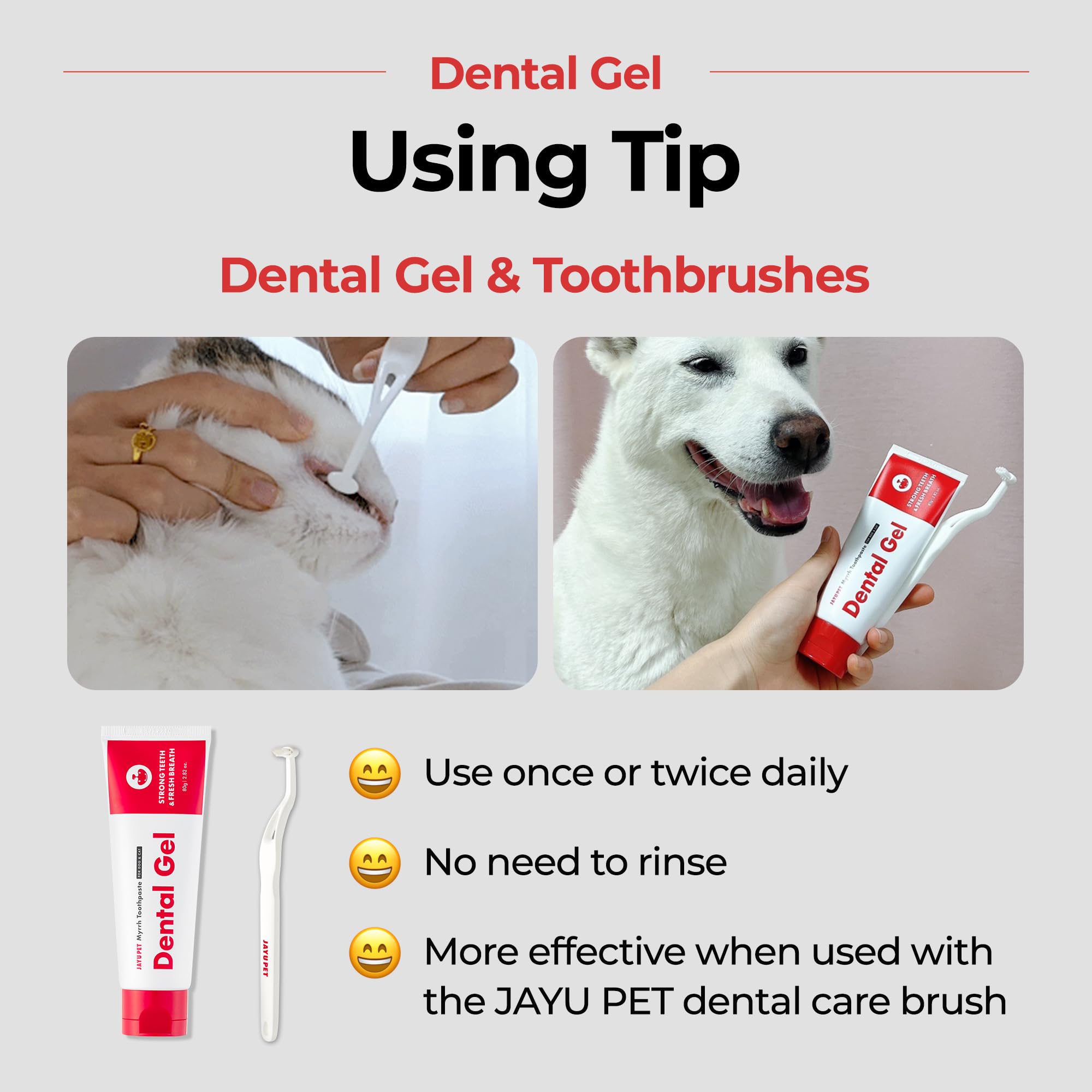 JAYU PET veterinarian-developed formula for safe pet dental care.