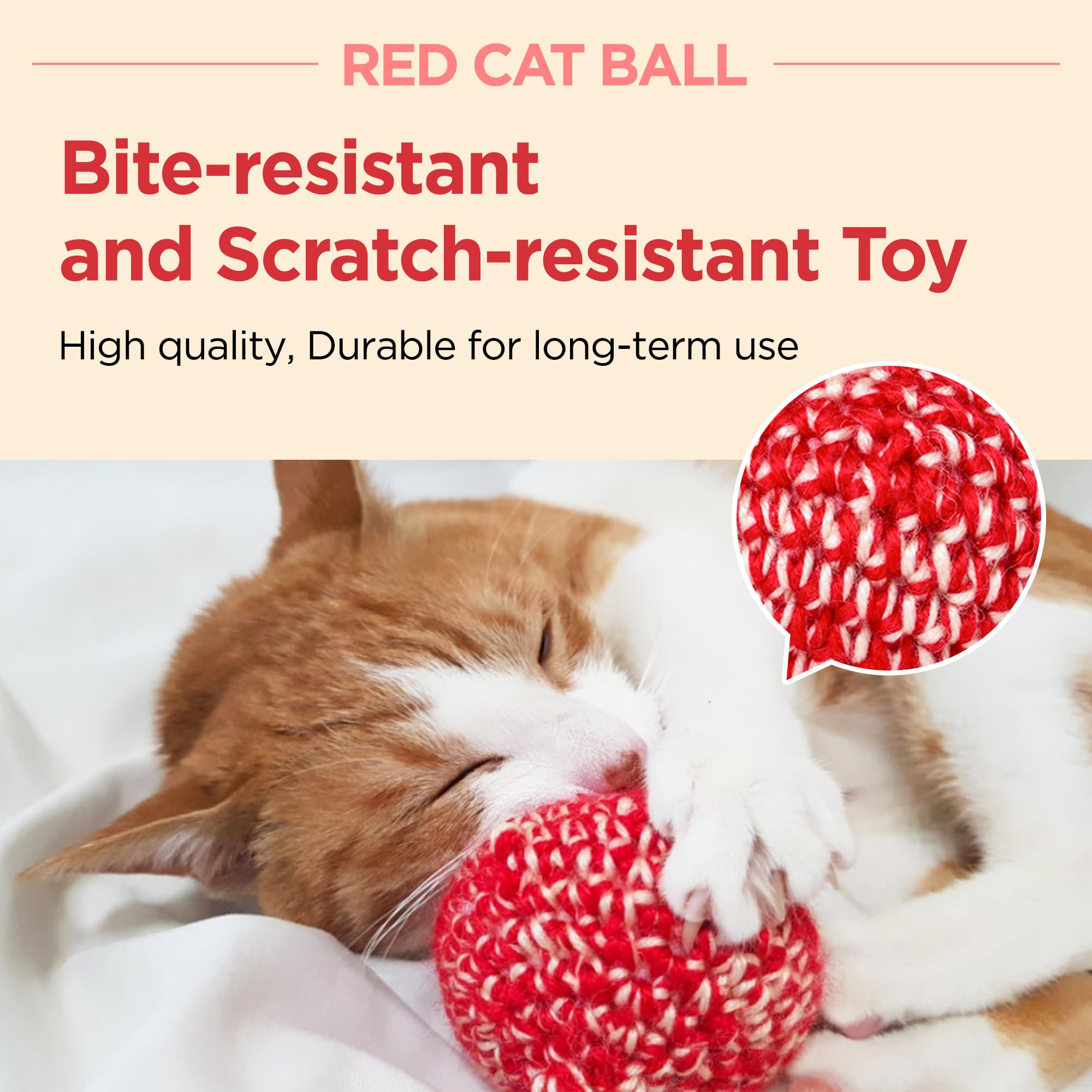 JAYU PET cat interacts by rolling, chasing, and pawing the 2.7-inch toy