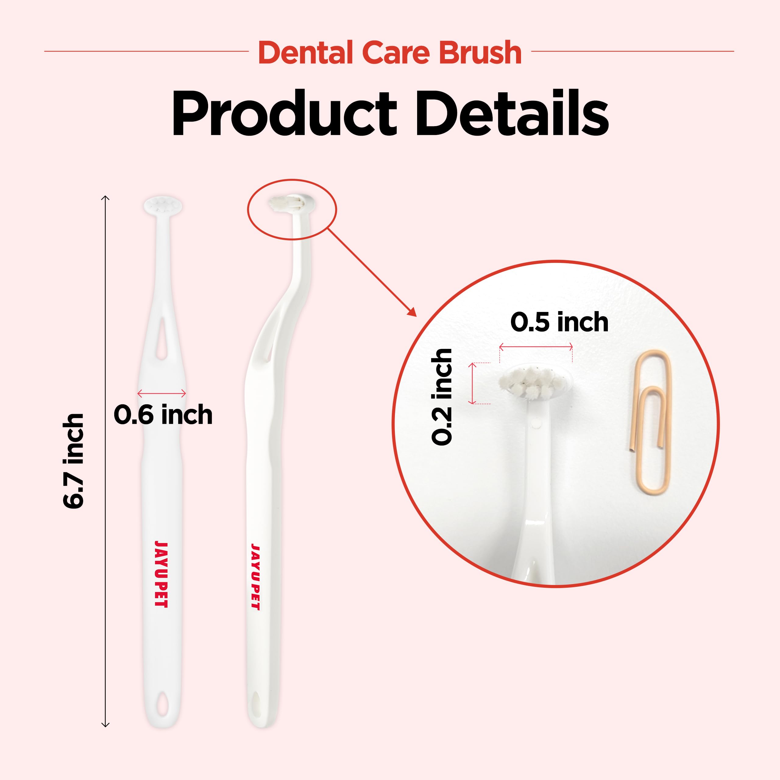 JAYU PET Dental Care Brush with Dental Gel pairing for enhanced cleaning