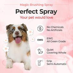 JAYU PET Magic Brushing Spray reduces static during brushing sessions