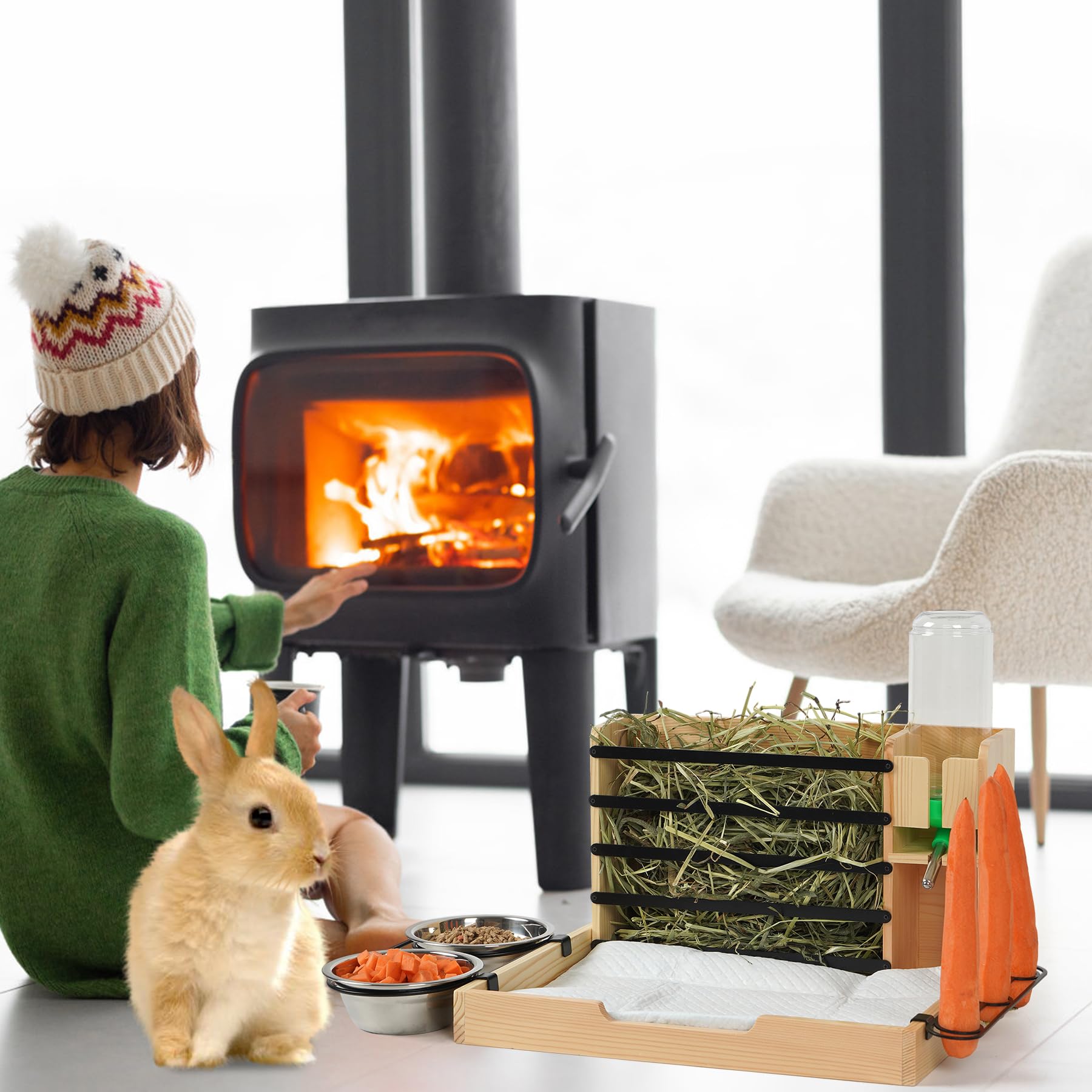 JAZUIHA 500ml water bottle included for easy hydration on the go.