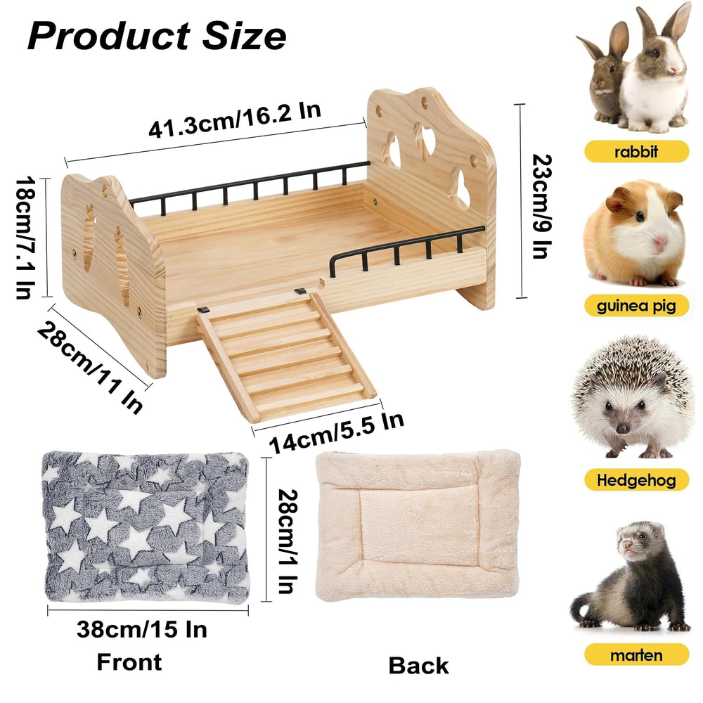 JAZUIHA wooden bed with mat showcases cozy warmth and seasonal comfort