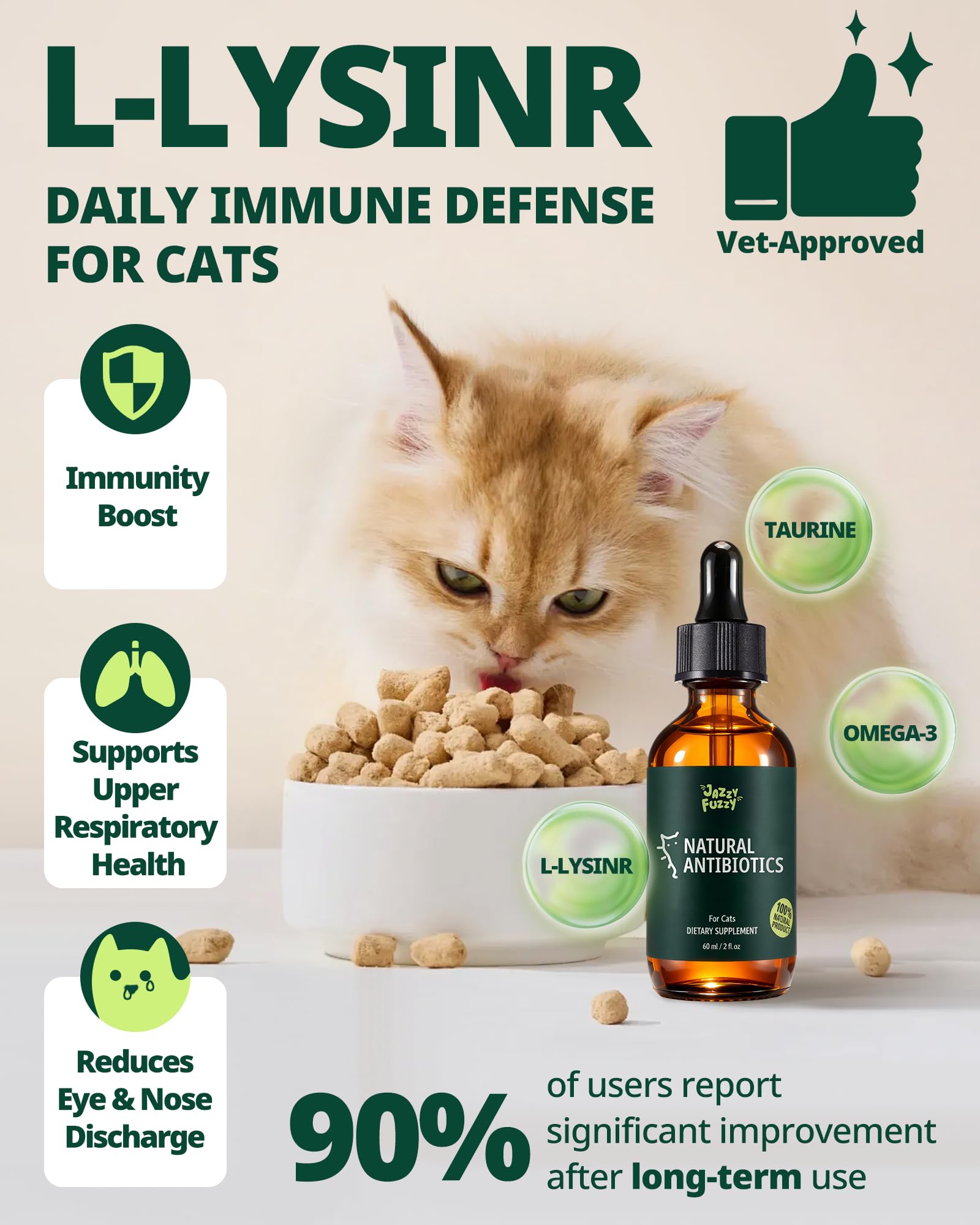 Jazzy Fuzzy Antibiotic Cat liquid-solution demonstrates quick absorption and ease of use.