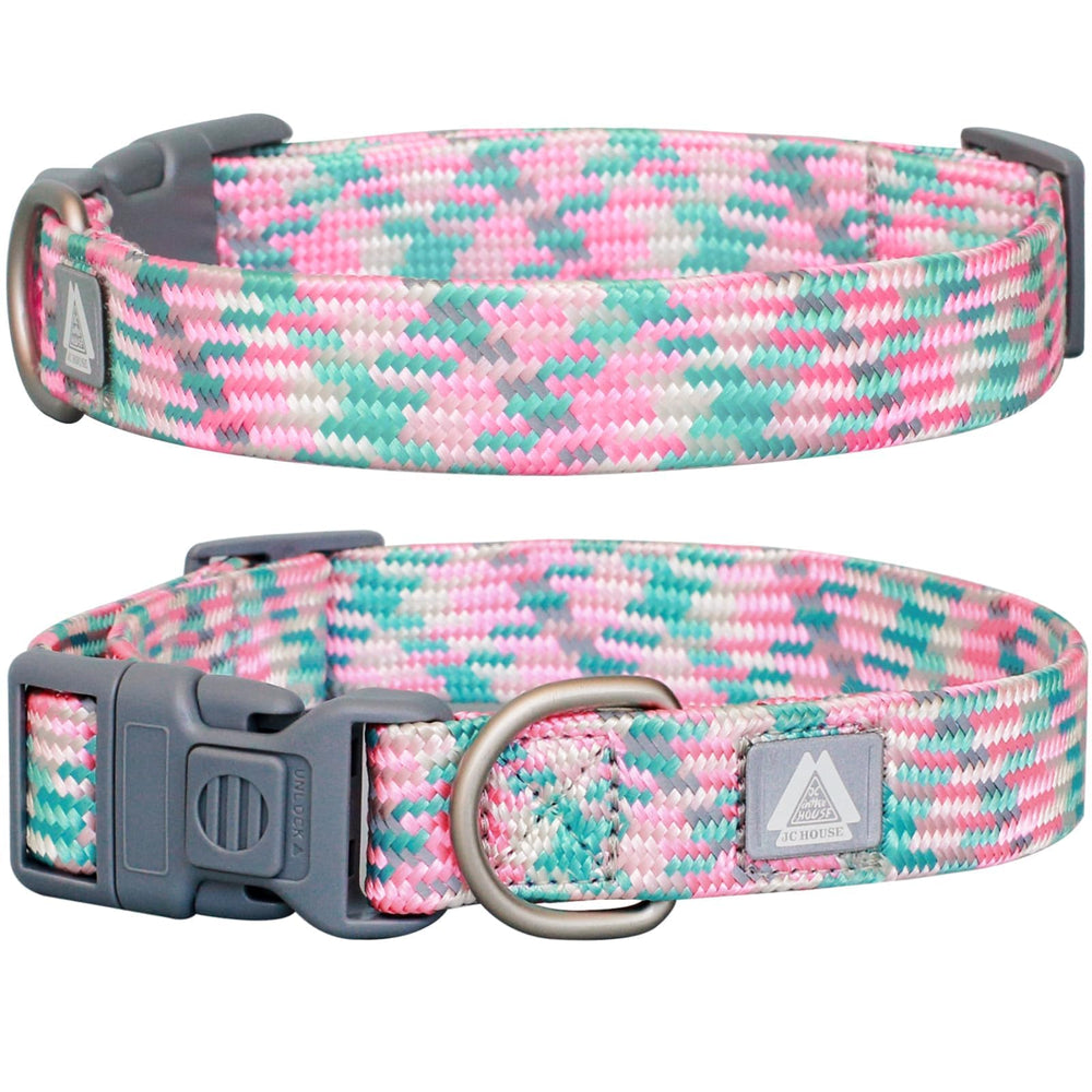 JC HOUSE pink dog collar in soft nylon for daily comfort