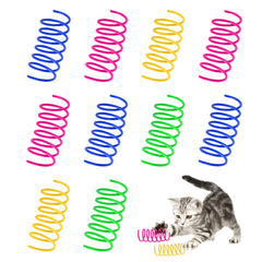 JCSHIMO cat spring toy blue, ideal for indoor play and light chewing.