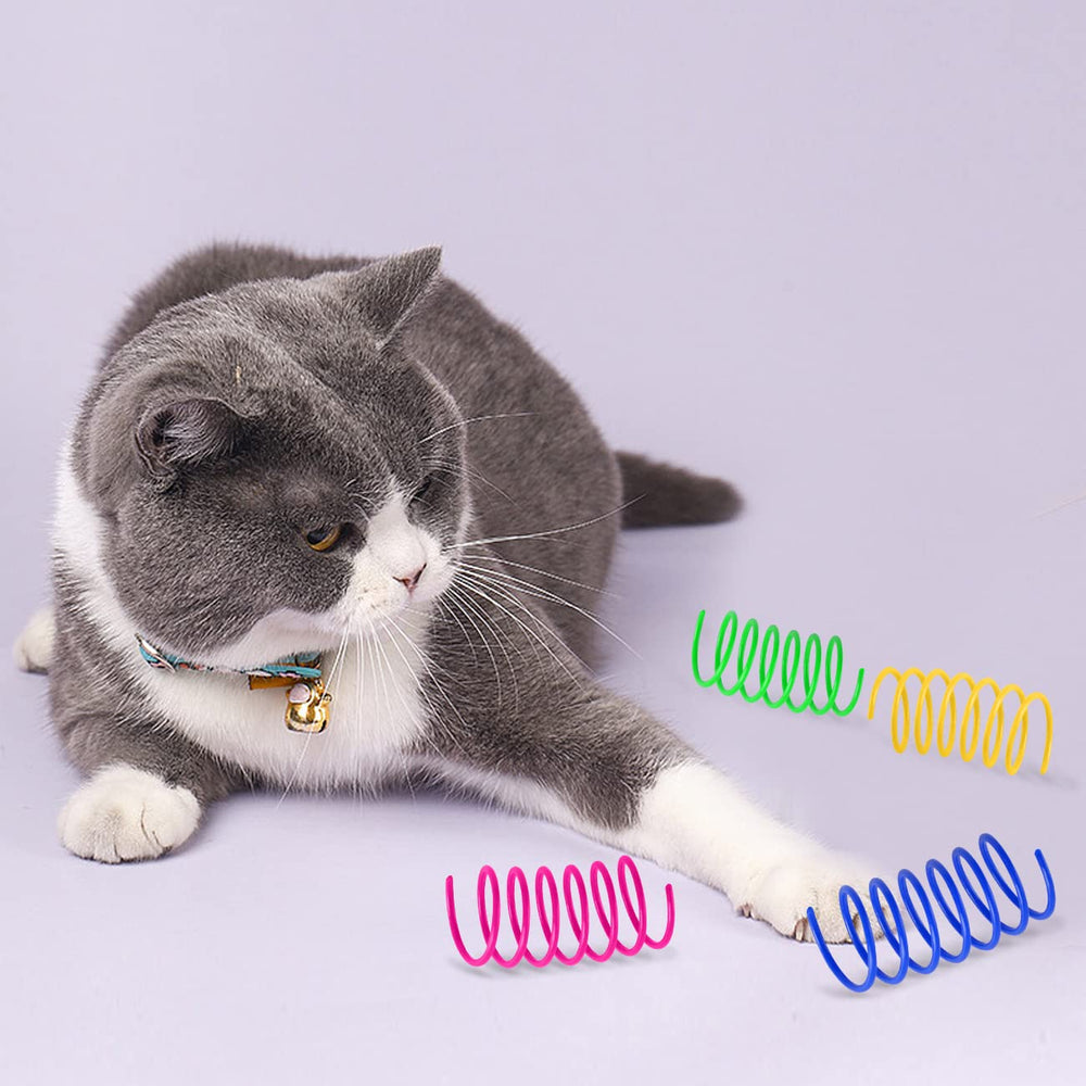 JCSHIMO cat spring toy durable, springy outer surface for active play