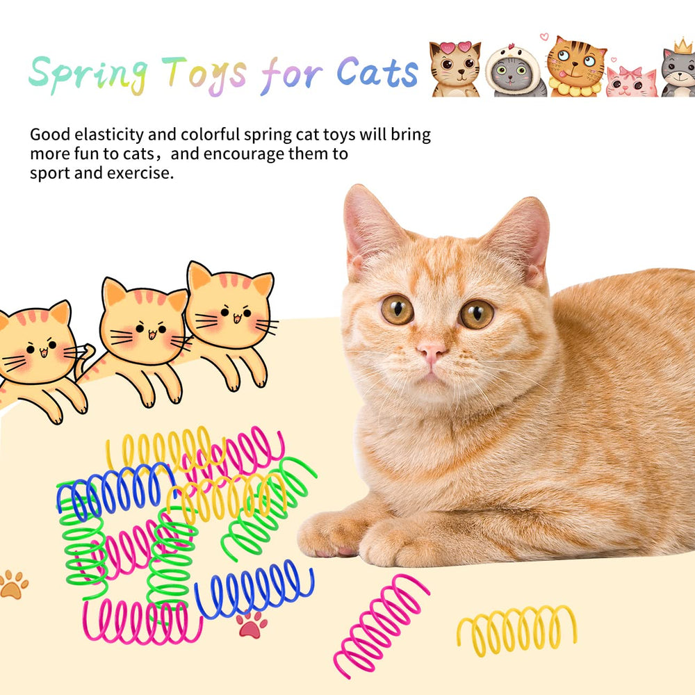 JCSHIMO cat spring toy in action, demonstrates chase-and-catch appeal.