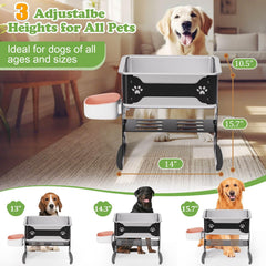 JDCQKHA adjustable-height stand tailored for dogs of all sizes.